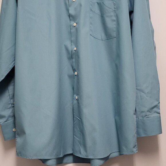 Vintage Arrow Mens Shirt Poplin XL 17 34/35 Button Up Wrinkle Free Long Sleeve - Picture 3 of 16